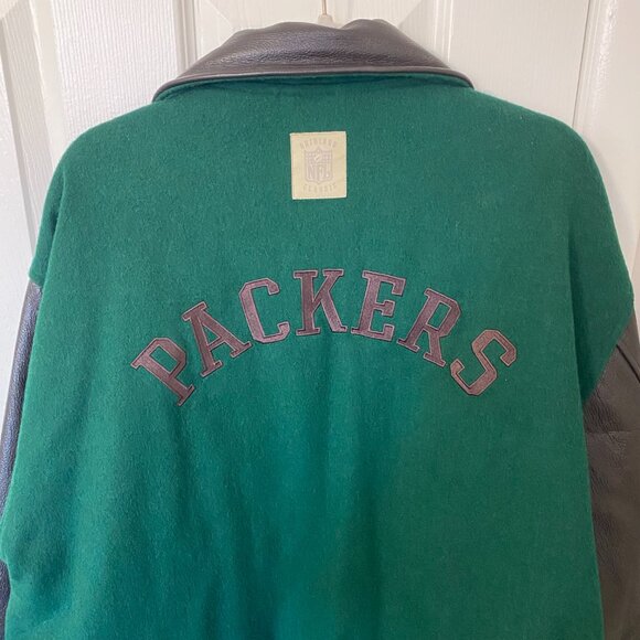 RARE Vintage Reebok NFL Gridiron Classic‎ Green Bay Packers Varsity Jacket XL - Picture 3 of 15